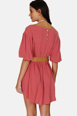 Robe en lin 
Rose