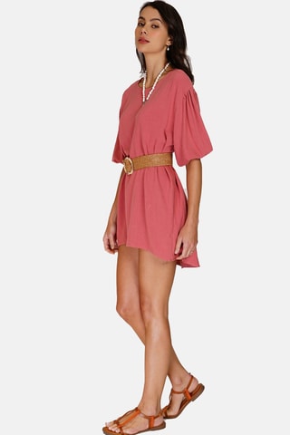Robe en lin 
Rose