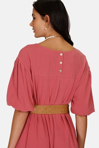 Robe en lin 
Rose