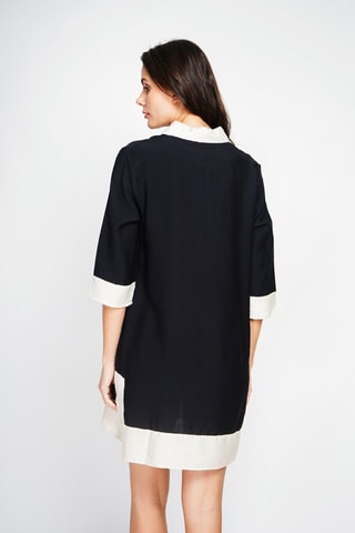 Robe chemise en lin - Noir