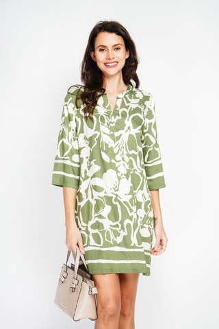 Robe midi en lin - Vert