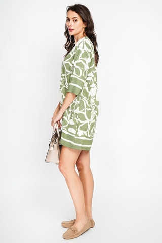 Robe midi en lin - Vert