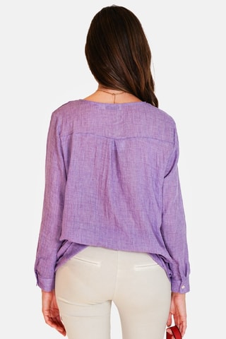 Chemisier en lin - Lilas