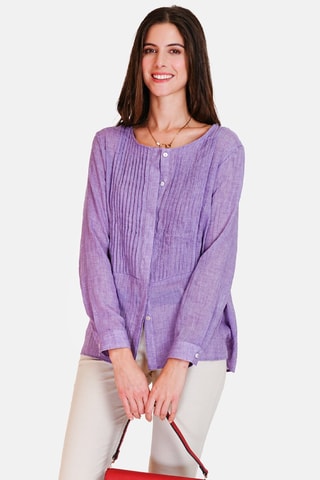 Chemisier en lin - Lilas