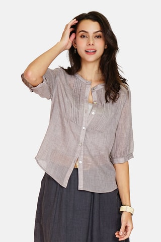 Chemisier en lin 
Gris