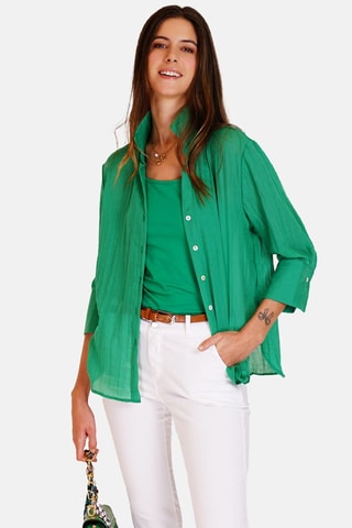 Chemisier en lin - Vert