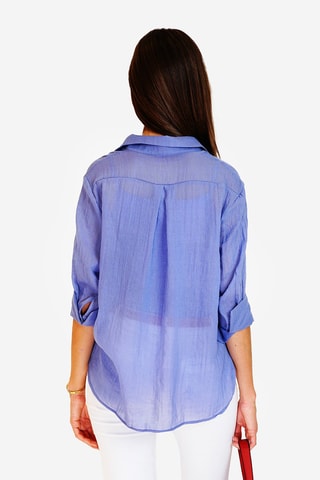 Chemise en lin 
Bleu