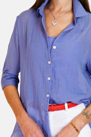 Chemise en lin 
Bleu