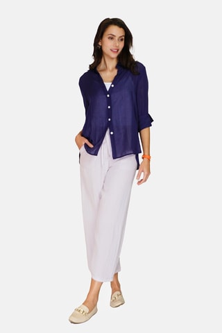 Chemise en lin 
Bleu