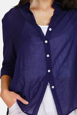 Chemise en lin 
Bleu