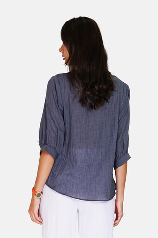 Chemise en lin 
Bleu