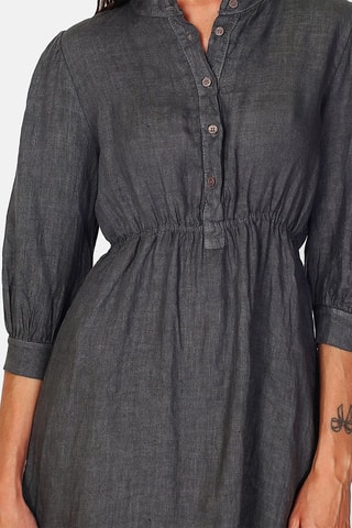 Robe chemise en lin Gris