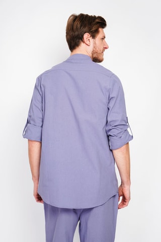Chemise en lin - Bleu foncé
