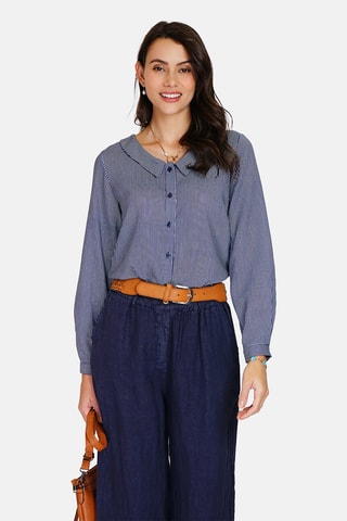 Chemise en lin 
Bleu