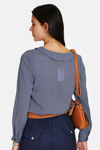 Chemise en lin 
Bleu