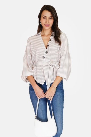 Chemise en lin 
Beige
