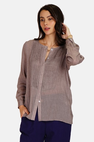 Tunique en lin 
Taupe