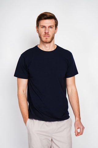 T-shirt en lin - Bleu marine