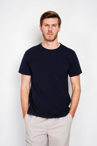 T-shirt en lin - Bleu marine