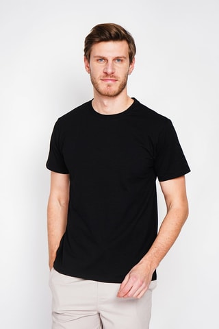 T-shirt en lin - Noir