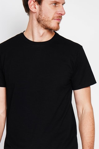 T-shirt en lin - Noir