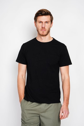 T-shirt en lin - Noir