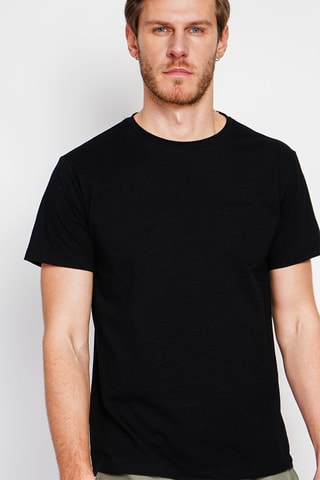 T-shirt en lin - Noir