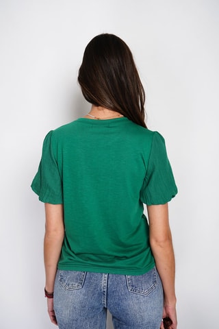 T-shirt en lin - Vert émeraude