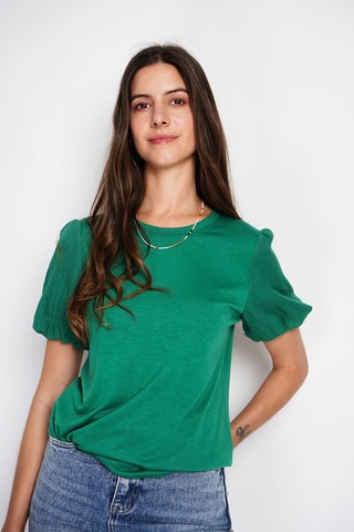 T-shirt en lin - Vert émeraude