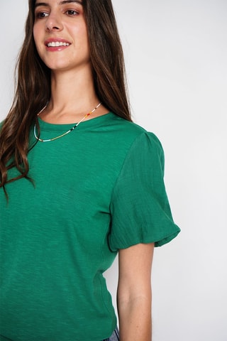 T-shirt en lin - Vert émeraude