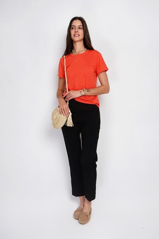 T-shirt en lin - Orange