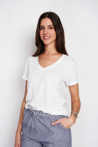 T-shirt en lin - Blanc