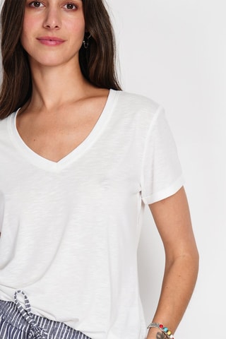 T-shirt en lin - Blanc