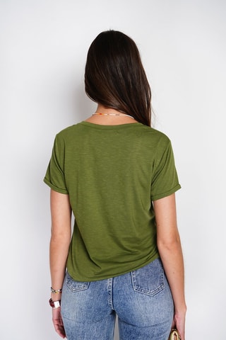 T-shirt en lin - Kaki