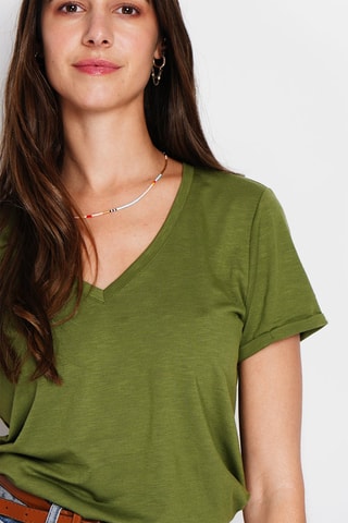 T-shirt en lin - Kaki