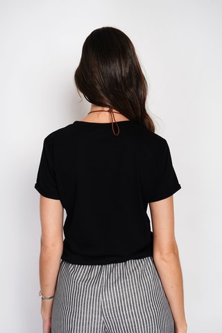 T-shirt en lin - Noir