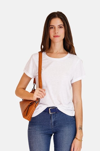 T-shirt en lin 
Blanc