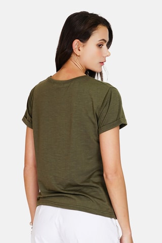T-shirt en lin 
Vert