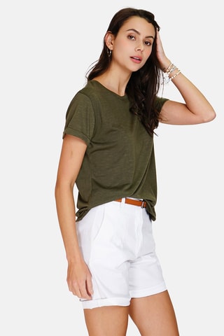 T-shirt en lin 
Vert