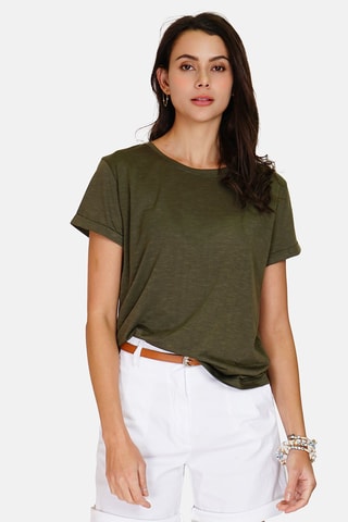 T-shirt en lin 
Vert