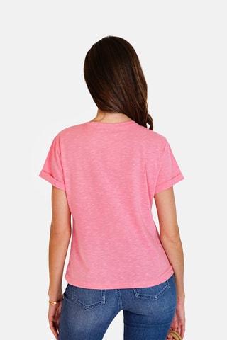 T-shirt en lin 
Rose