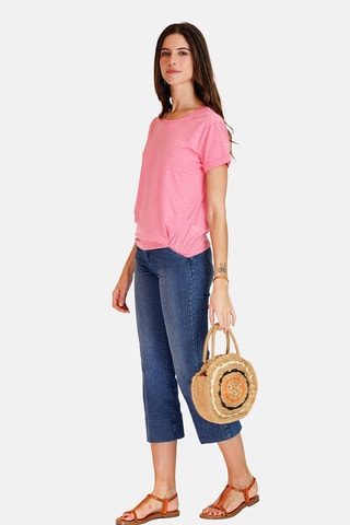 T-shirt en lin 
Rose