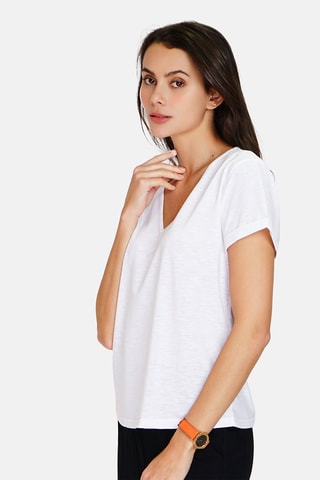 T-shirt en lin 
Blanc