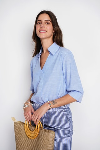 Blouse en lin - Ciel