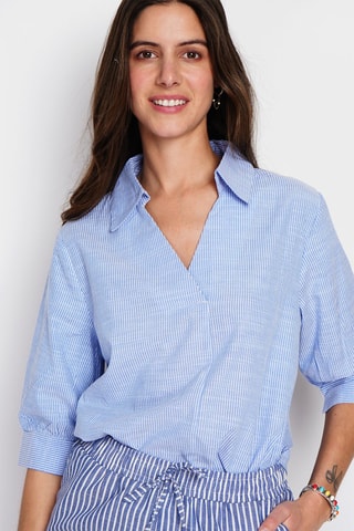 Blouse en lin - Ciel