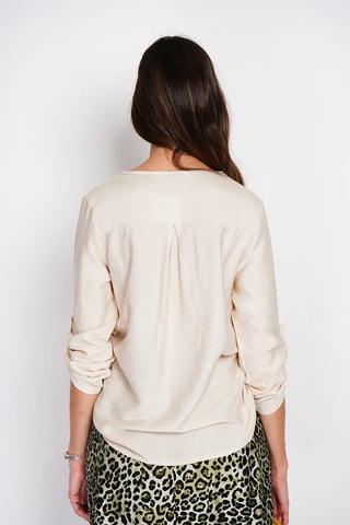 Blouse en lin - Beige clair