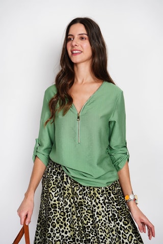 Blouse en lin - Vert