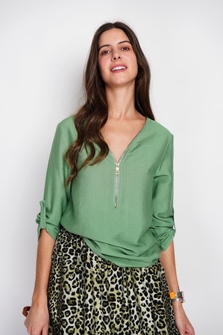Blouse en lin - Vert