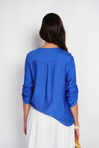 Blouse en lin - Bleu roi