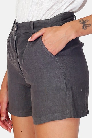 Short en lin 
Gris